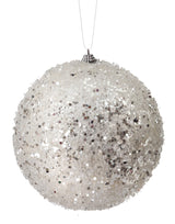 6" Sequin Iced Ball Ornament
