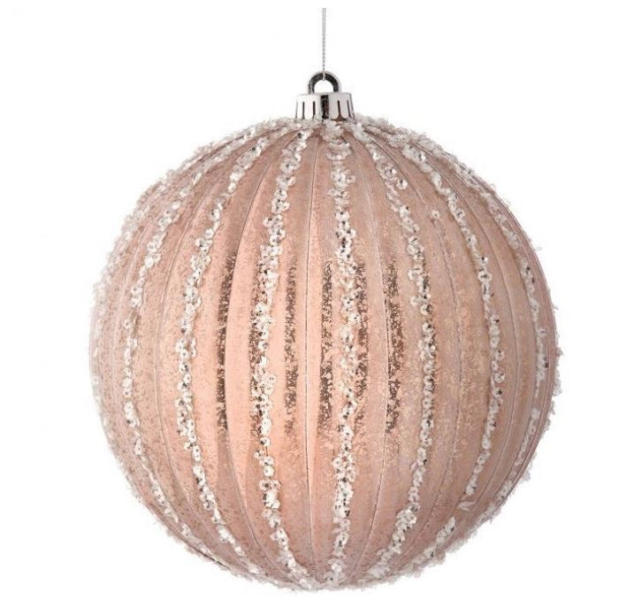 8" Pink Sequin Ball Ornament