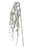 48" Champagne Hanging Iced Branch