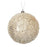 4" Champagne Iced Metallic Ball Ornament