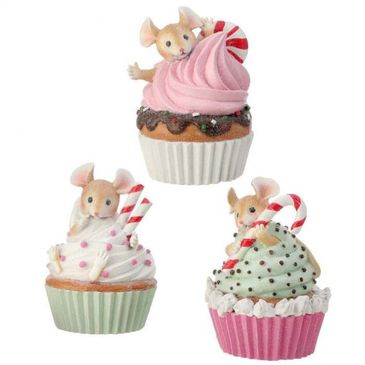 6" Cupcake With Mouse