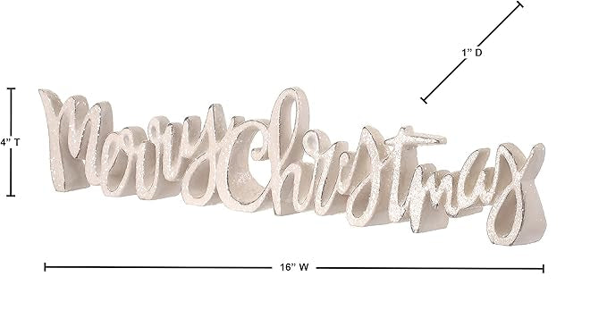 16" Frosted "Merry Christmas" Sign