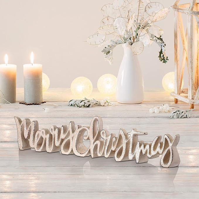16" Frosted "Merry Christmas" Sign