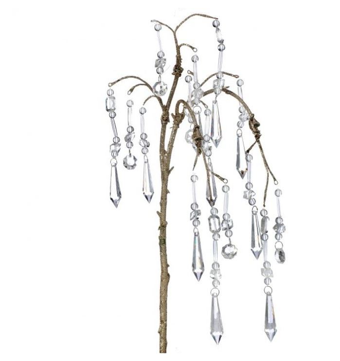 30" Gold Crystal Drop Spray