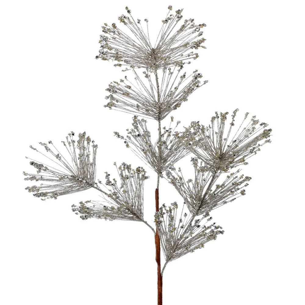 30" Champagne Glitter Pine Spray