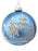 4" Blue & White Embossed Forest Ornament