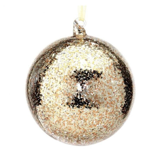 6" Champagne Dimpled Ball Ornament