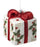 5" White Holly Gift Box Ornament