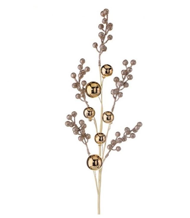 29" Champagne Berry Ball Spray Set Of 6