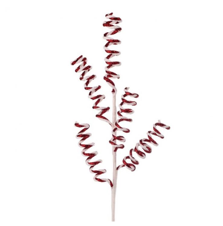 23" Curly Peppermint Twist Spray