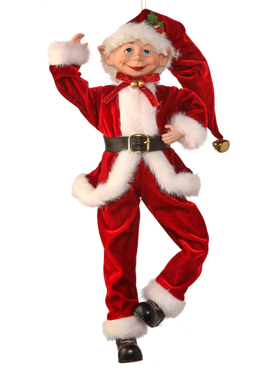 17" Red & White Santa Suit Elf