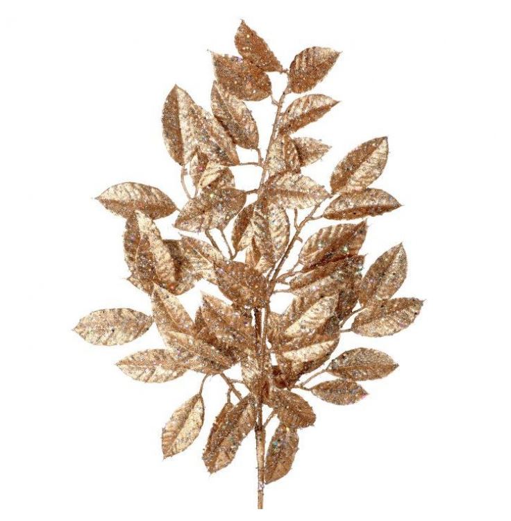 31" Champagne Camelia Leaf Spray