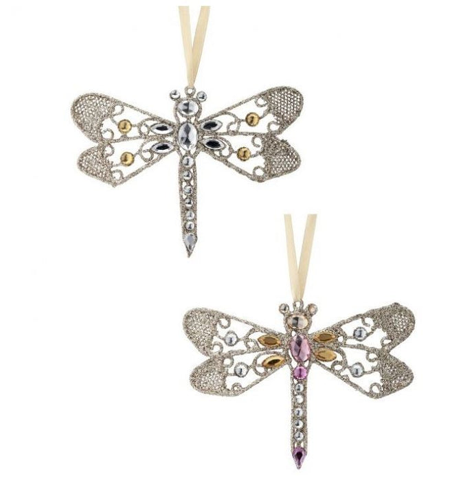 5" Jeweled Dragonfly Ornament