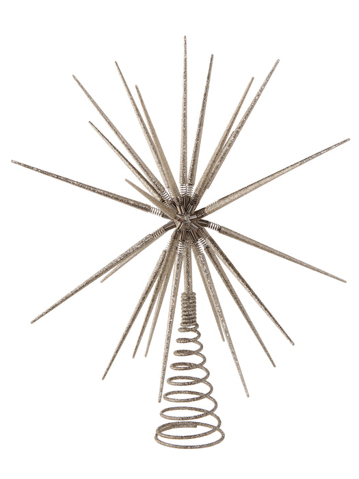 16" Champagne Gold Starburst Tree Topper