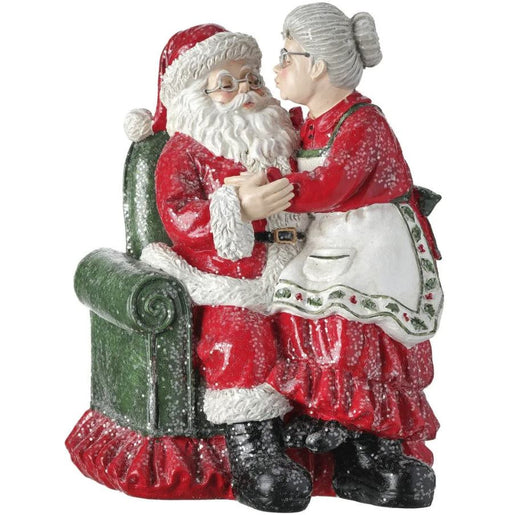 8" Santa & Mrs Claus In Chair