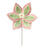 24" Pink & Green Frosted Layered Cake Poinsettia Stem