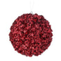 4" Red Sequin Jewel Ball Ornament
