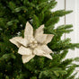 24" Micro Beaded Sequins Poinsettia Stem