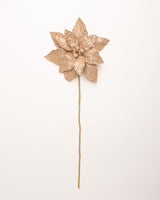 24" Micro Beaded Sequins Poinsettia Stem