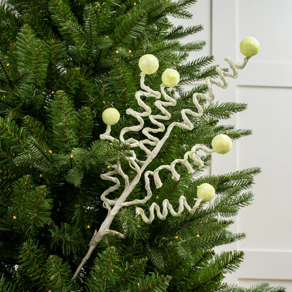 29" Green Candy Stripe Curl Ball Spray