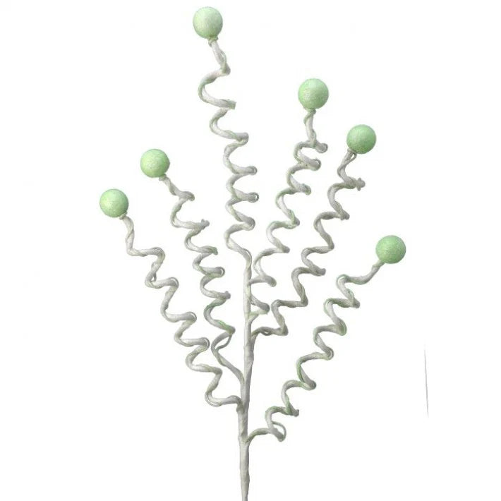 29" Green Candy Stripe Curl Ball Spray