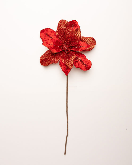 24" Red Velvet Beaded Sequins Magnolia