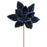 24" Midnight Blue Velvet Sequin Poinsettia Stem