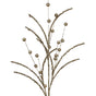 35" Glitter Beaded Stem Ball Spray