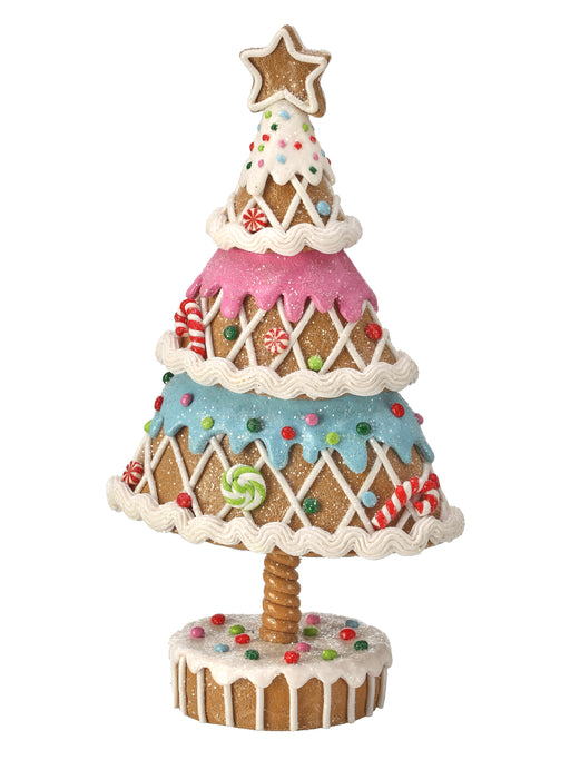 13" Ice Cream Cone Candy Gingerbread Tree