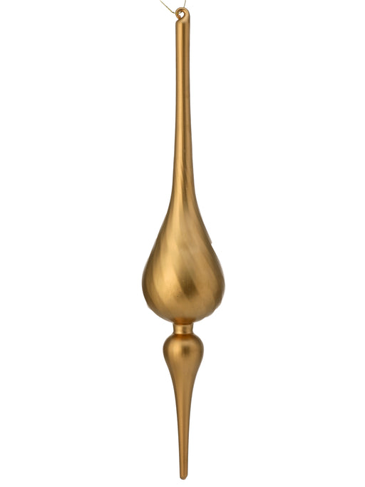 15" Matte Gold Glass Finial