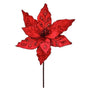 24" Red Velvet Jewel Poinsettia Stem