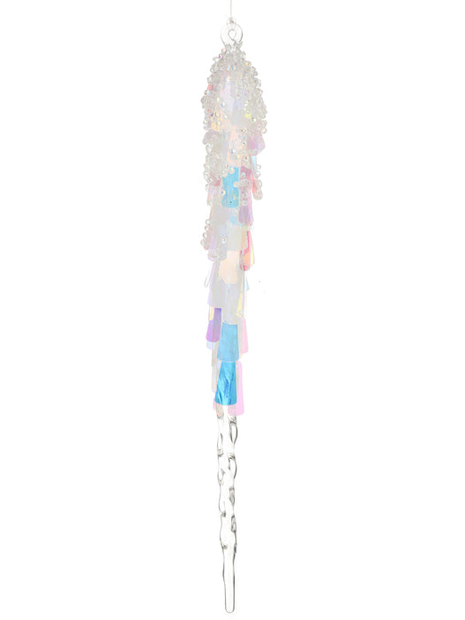 11" Iridescent Icicle Ornament