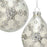 4" Silver White Encraved Ornament Assorted