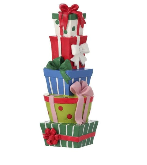 8" Multicolor Gift Package Stack Ornament