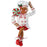 19" White & Red Gingerbread Chef With Lollipop