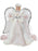 16" White & Silver Fabric Angel Tree Topper