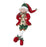 17" Red , Gold & Green Sequin Bendable Elf