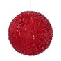 8" Red Sequin Ball Ornament