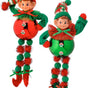 11" Red Green Pom Pom Elves Assorted