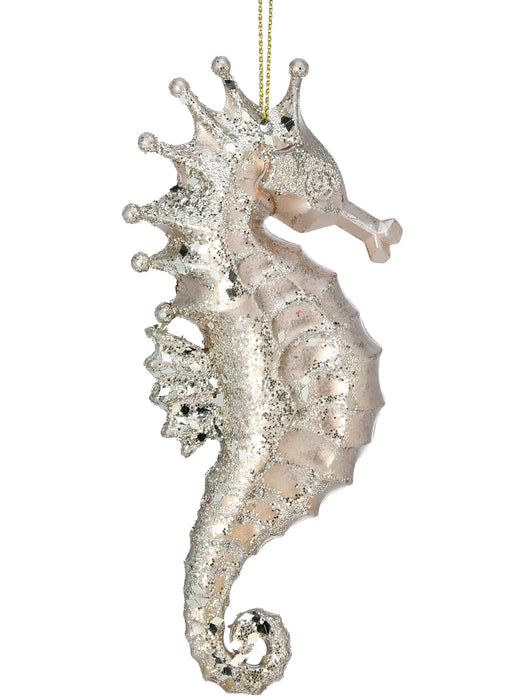 5" Champagne Sea Horse Ornament