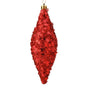 7" Red Metallic Snowflake Finial Ornament
