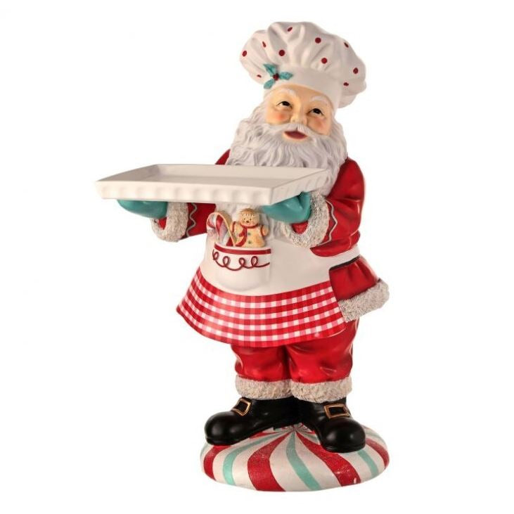 28" Chef Santa With Serving Tray