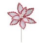 22" White & Pink Candy Poinsettia