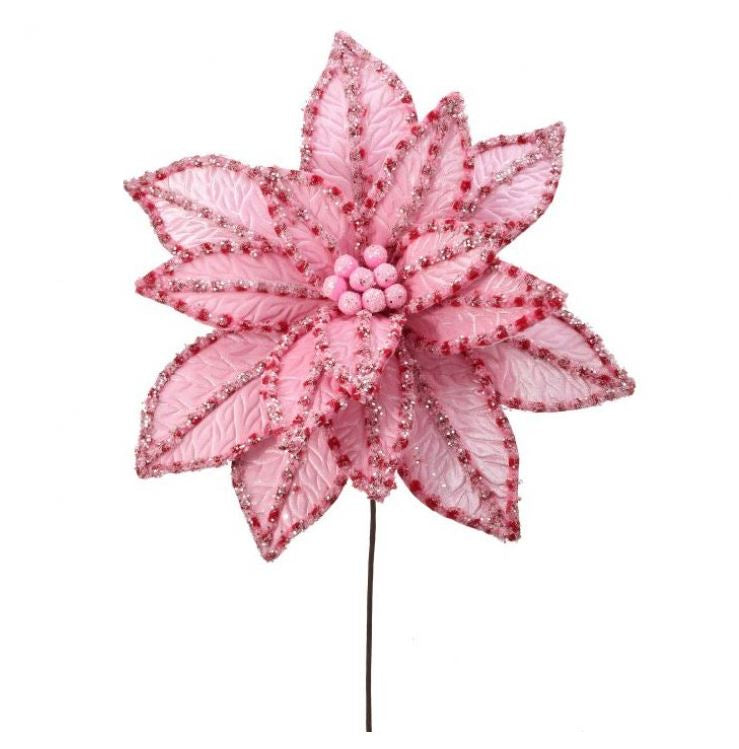 30" Giant Candy Poinsettia Stem