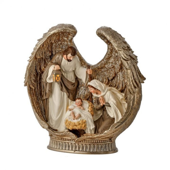 12" Holy Family in Angel Wings