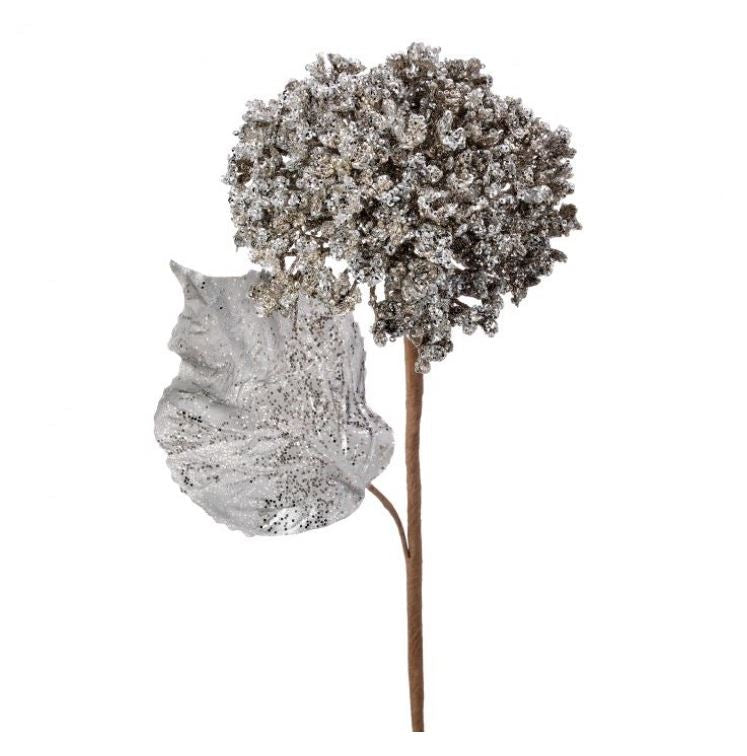 21" Silver Mini Hydrangea Stem