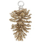 7'' Champagne Glitter Iced Pinecone Ornament