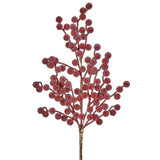 29'' Burgundy Glitter Metallic Berry Spray