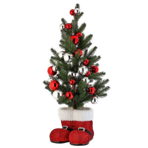 25" Christmas Tree In Santa Boot