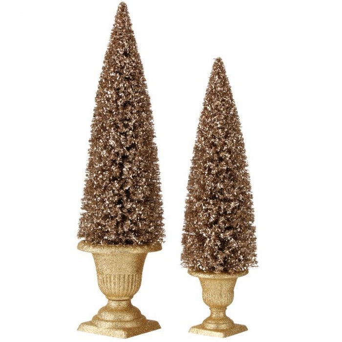 16"-19" Gold Glitter Urn Trees